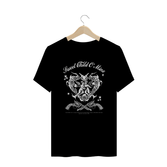 Camiseta Plus Size Guns N' Roses Sweet Child O' Mine V2 Camiseta Guns N' Roses Sweet Child O' Mine V2  (Preta)