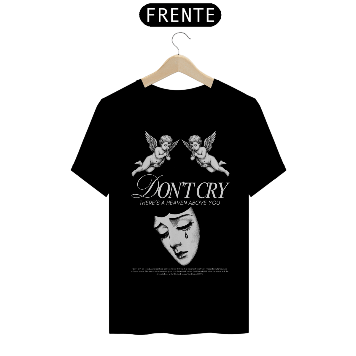 Nome do produto: Camiseta Guns N\' Roses Don\'t Cry (Preta)