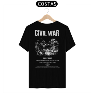 Nome do produto Camiseta Guns N' Roses Civil War (Preta, Estampa nas Costas)