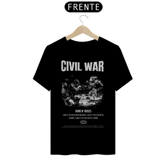 Camiseta Guns N' Roses Civil War (Preta)
