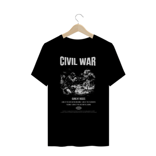 Nome do produto Camiseta Plus Size Guns N' Roses Civil War (Preta)