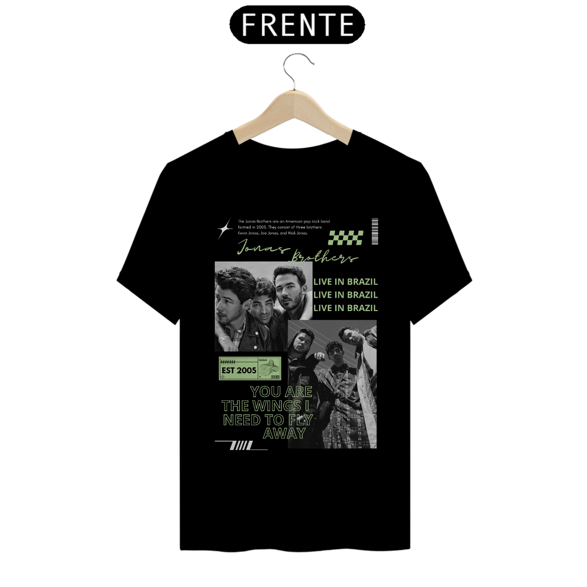 Nome do produto: Camiseta Jonas Brothers Live in Brazil