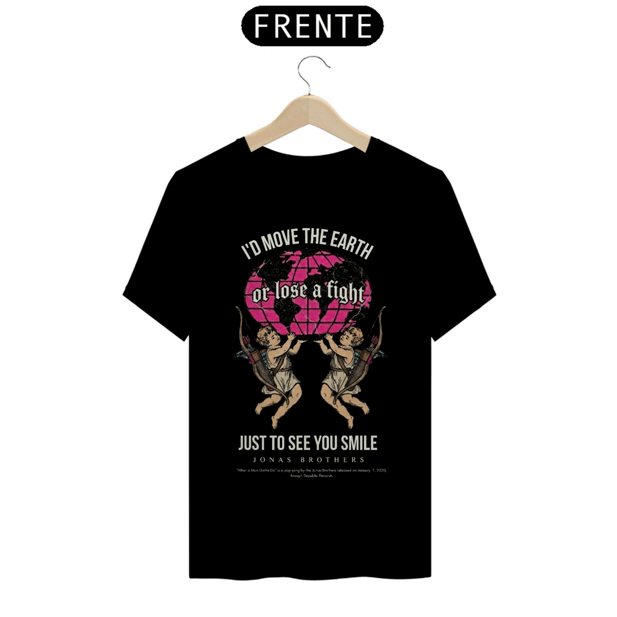 Nome do produto: Camiseta Jonas Brothers What a Man Gotta Do V2 (Preta)