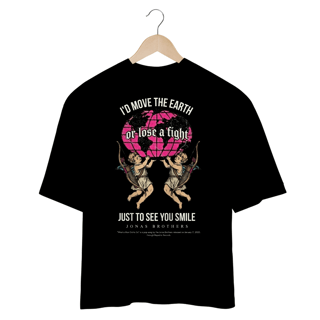 Nome do produto Camiseta Oversized Jonas Brothers What a Man Gotta Do V2 (Preta)