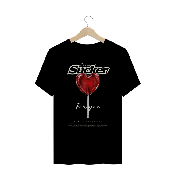 Camiseta Plus Size Jonas Brothers Sucker (Preta)