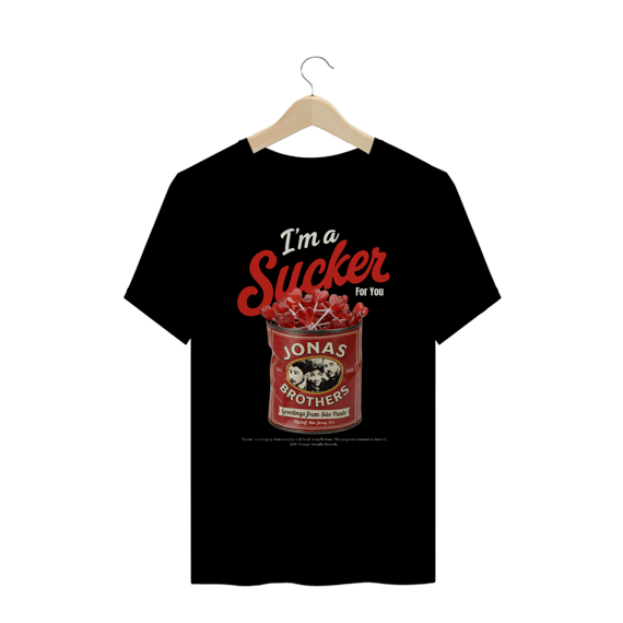Camiseta Plus Size Jonas Brothers Sucker V2 (Preta)