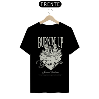 Nome do produto Camiseta Jonas Brothers Burnin' Up (Preta & Vermelha)