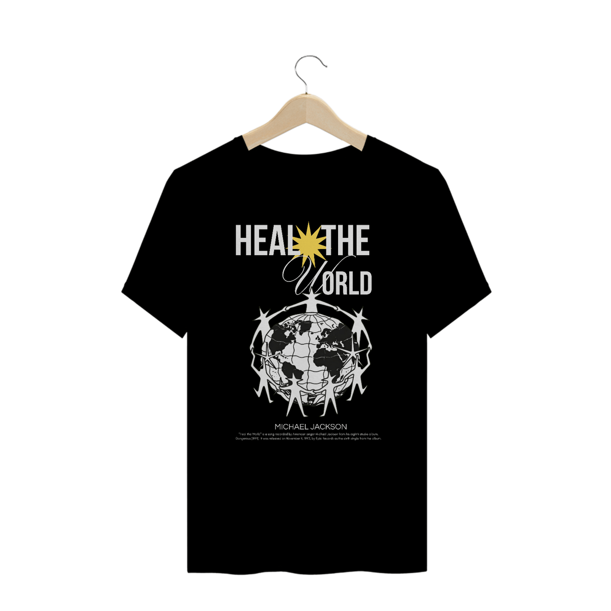Nome do produto: Camiseta Plus Size Michael Jackson Heal The World