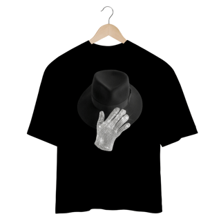 Nome do produto Camiseta Oversized Michael Jackson Chapéu e Luva
