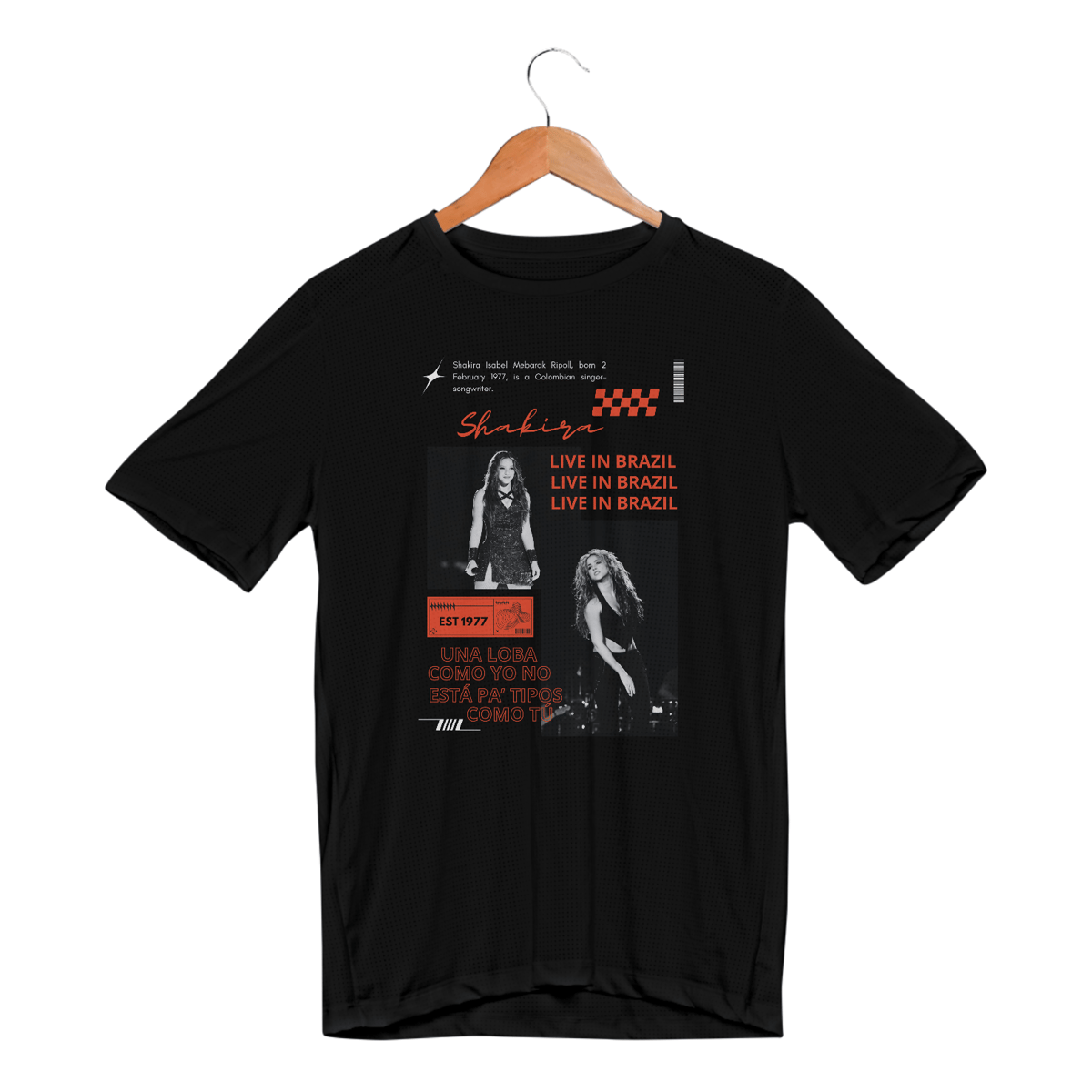 Nome do produto: Camiseta com proteção UV Shakira Live in Brazil
