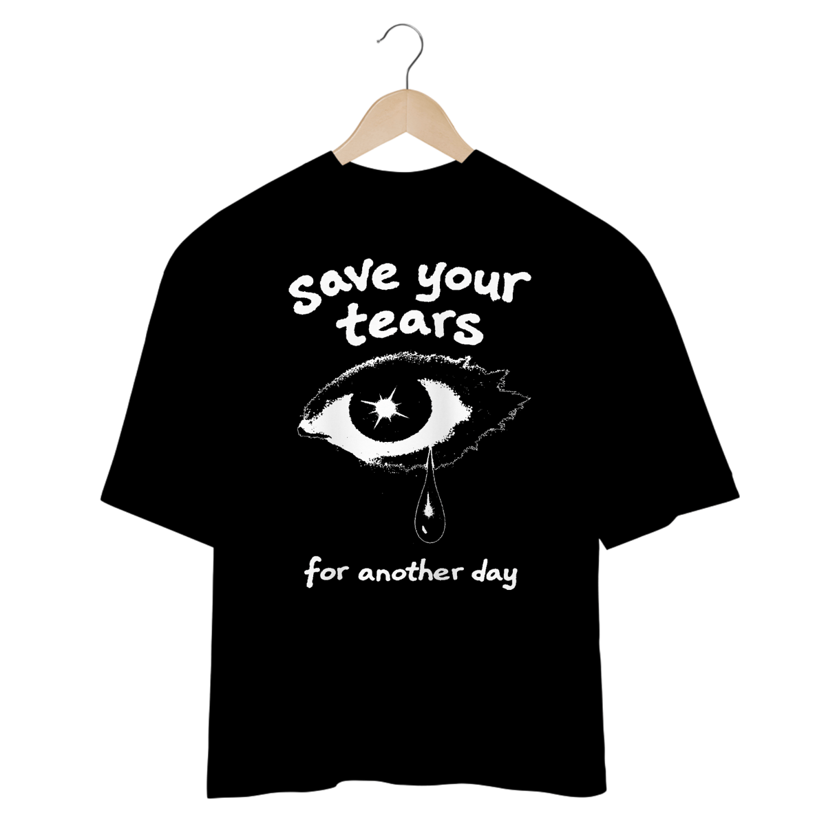 Nome do produto: Camiseta Oversized The Weeknd Save Your Tears (Preta)
