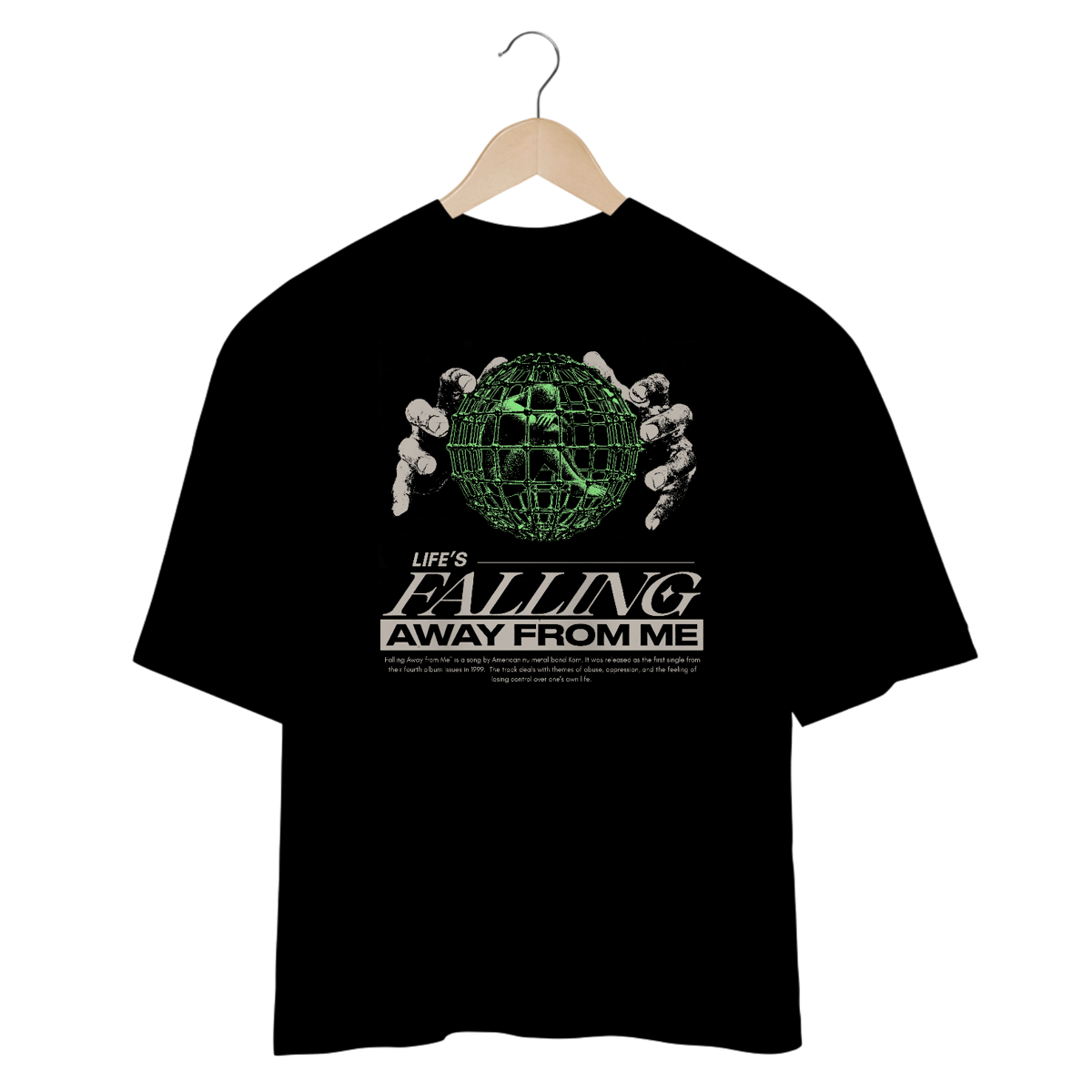 Nome do produto: Camiseta Oversized Korn Falling Away From Me