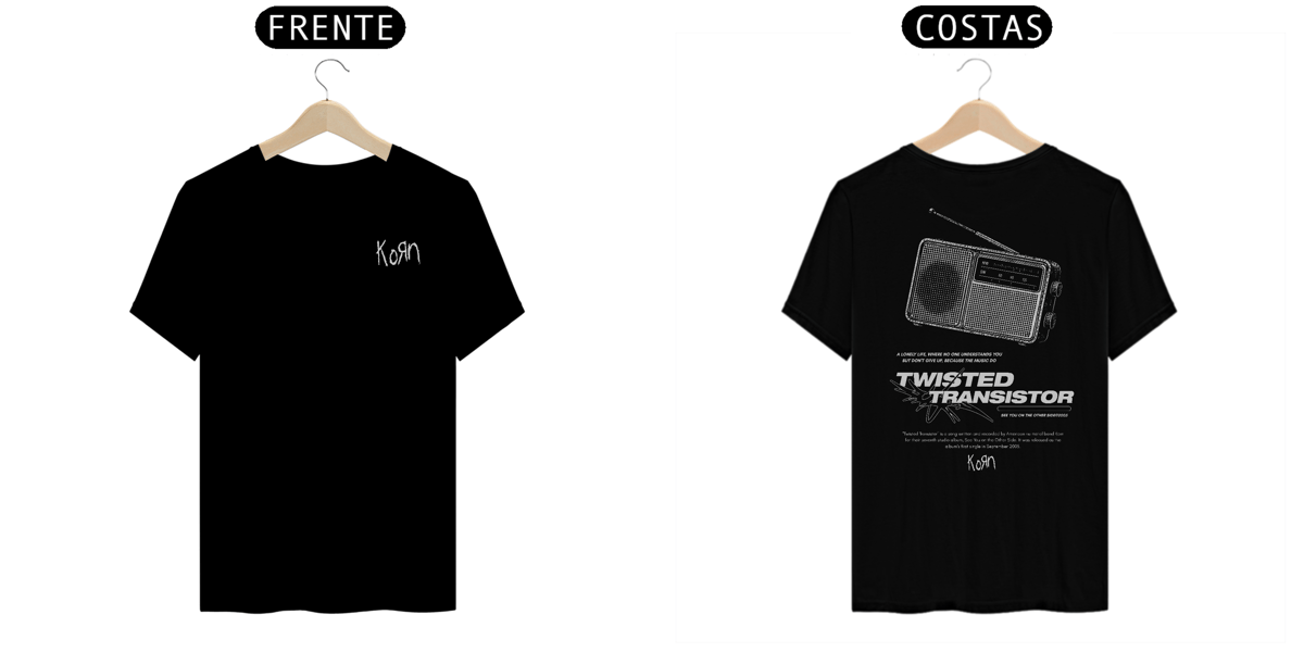 Nome do produto: Camiseta Korn Twisted Transistor (Estampa Frente & Costas)