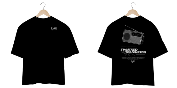 Camiseta Oversized Korn Twisted Transistor (Estampa Frente & Costas)