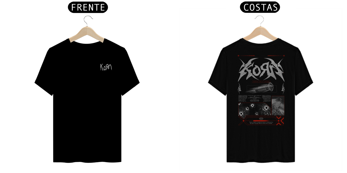 Nome do produto: Camiseta Korn Freak On A Leash (Estampa Frente & Costas)