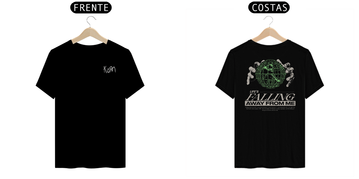 Nome do produto: Camiseta Korn Falling Away From Me (Estampa Frente & Costas)
