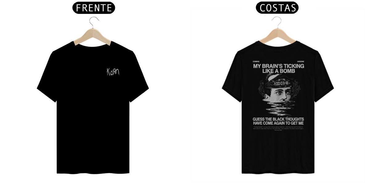 Nome do produto: Camiseta Korn Coming Undone (Estampa Frente & Costas)