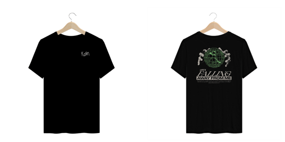 Camiseta Plus Size Korn Falling Away From Me (Estampa Frente & Costas)