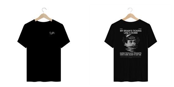 Camiseta Plus Size Korn Coming Undone (Estampa Frente & Costas)