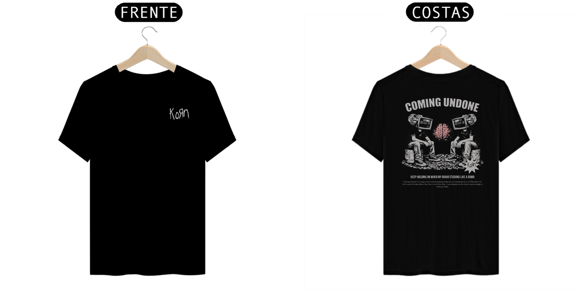 Nome do produto: Camiseta Korn Coming Undone V2 (Estampa Frente & Costas)