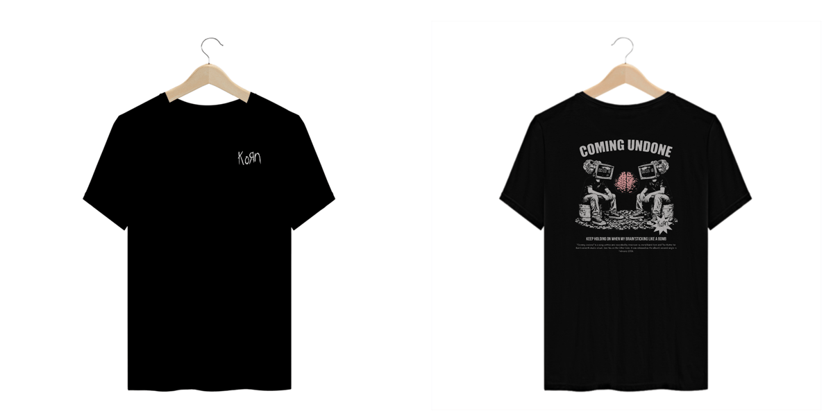 Nome do produto: Camiseta Plus Size Korn Coming Undone V2 (Estampa Frente & Costas)