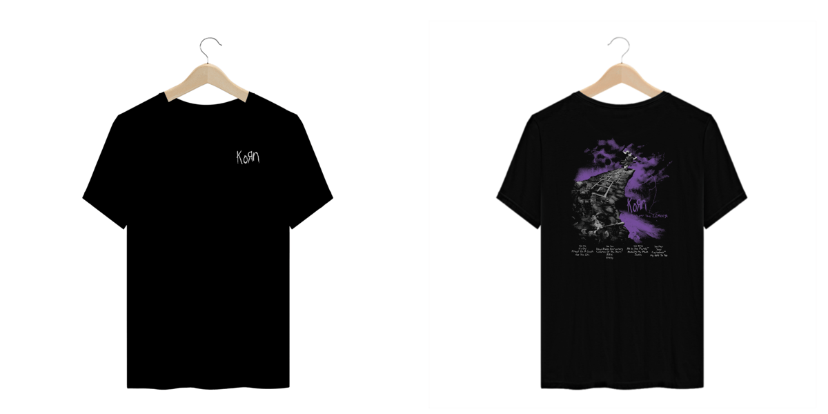 Nome do produto: Camiseta Plus Size Korn Follow The Leader (Estampa Frente & Costas)