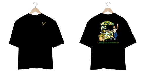 Camiseta Oversized Korn (Estampa Frente & Costas)