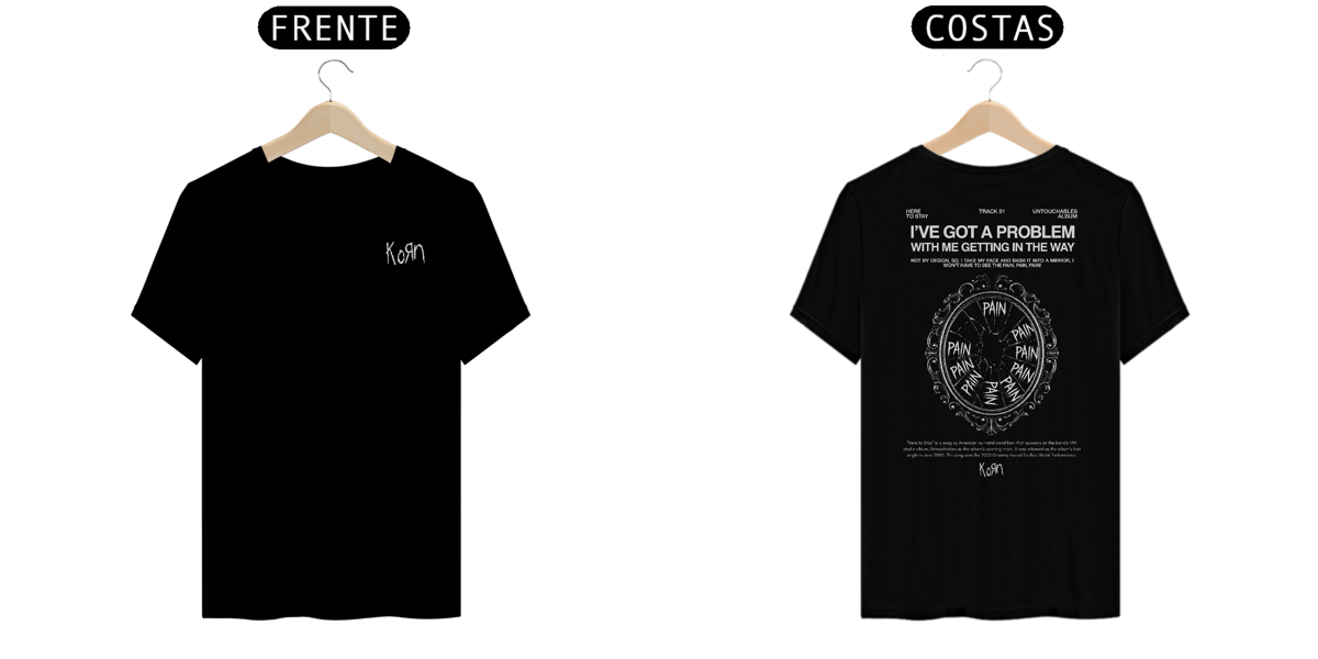 Nome do produto: Camiseta Korn Here To Stay (Estampa Frente & Costas)