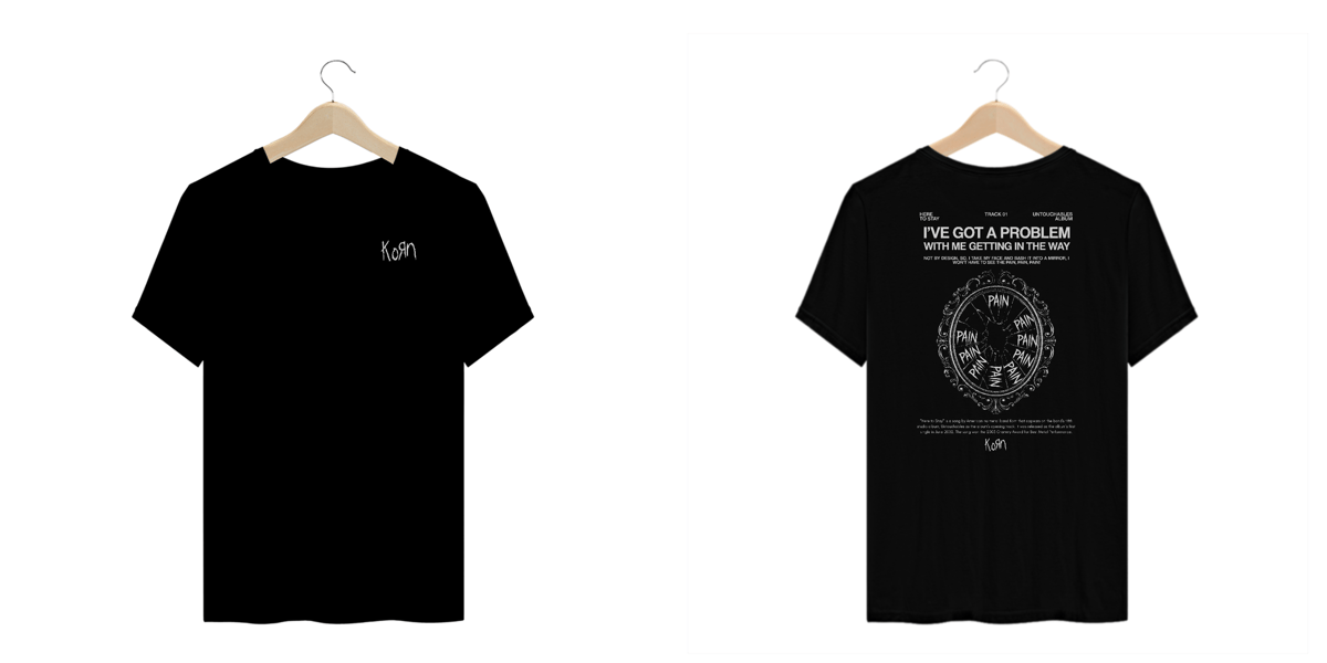 Nome do produto: Camiseta Plus Size Korn Here To Stay (Estampa Frente & Costas)