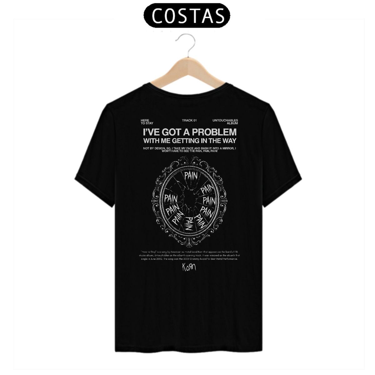 Nome do produto: Camiseta Korn Here To Stay (Estampa nas Costas)