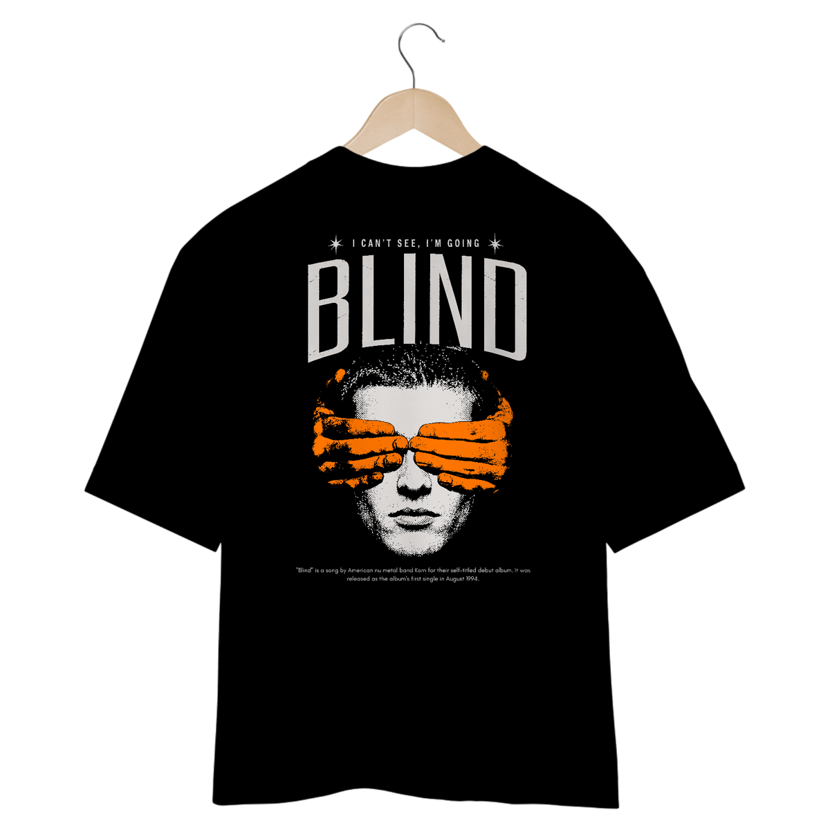 Nome do produto: Camiseta Oversized Korn Blind (Estampa nas Costas)
