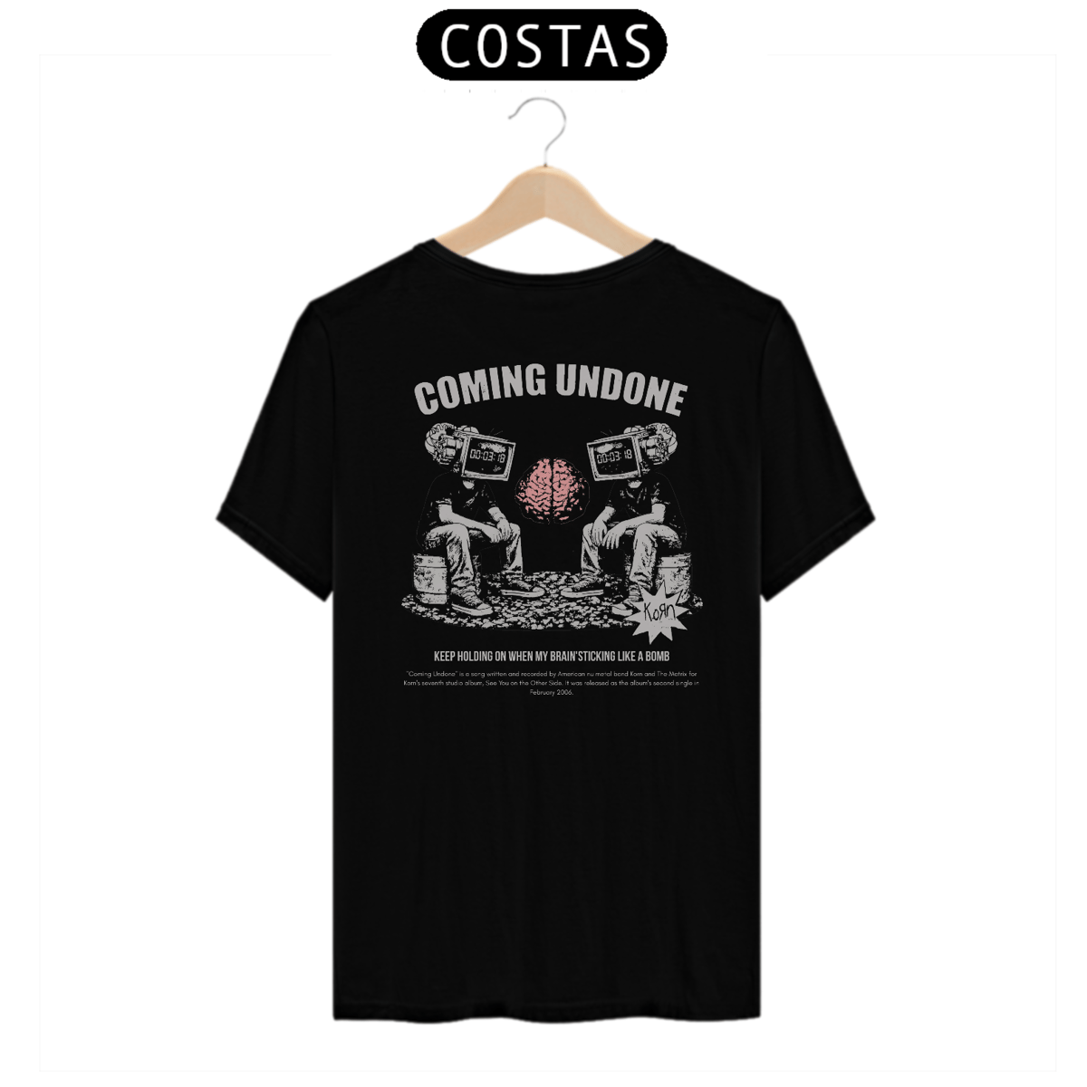 Nome do produto: Camiseta Korn Coming Undone V2 (Estampa nas Costas)