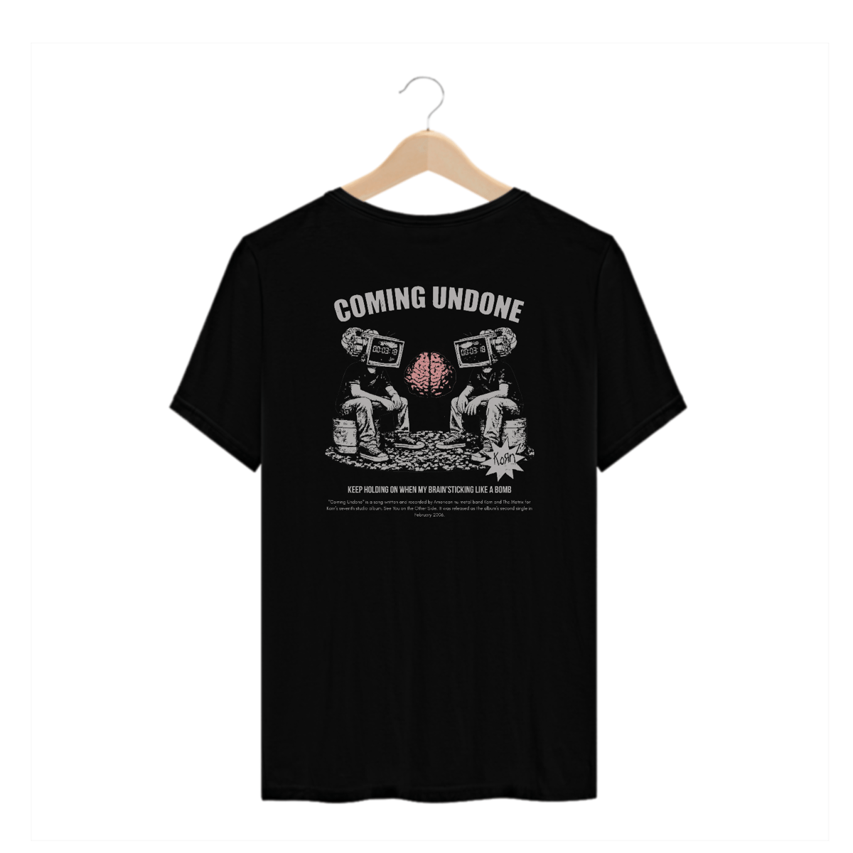 Nome do produto: Camiseta Plus Size Korn Coming Undone V2 (Estampa nas Costas)