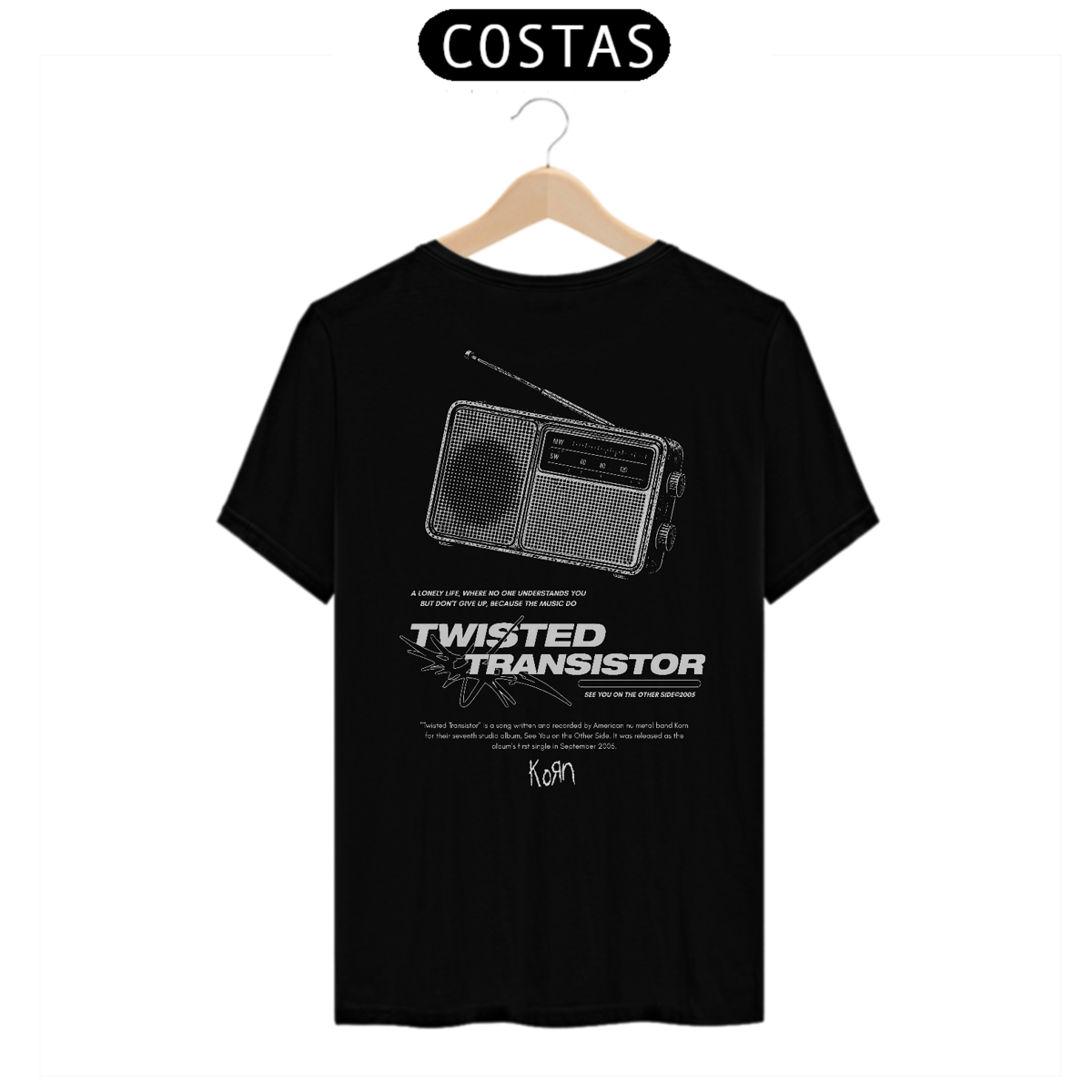 Nome do produto: Camiseta Korn Twisted Transistor (Estampa nas Costas)