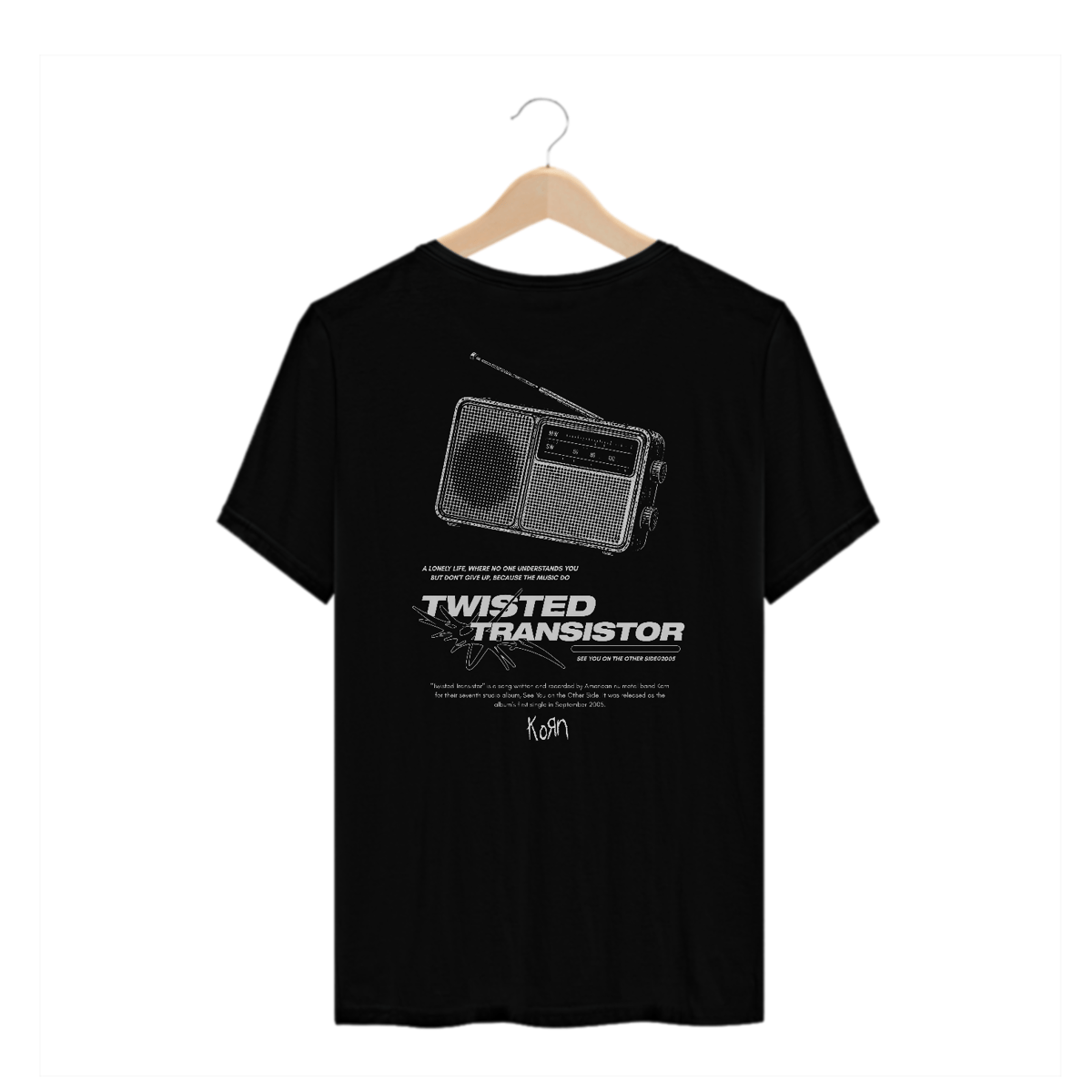 Nome do produto: Camiseta Plus Size Korn Twisted Transistor (Estampa nas Costas)