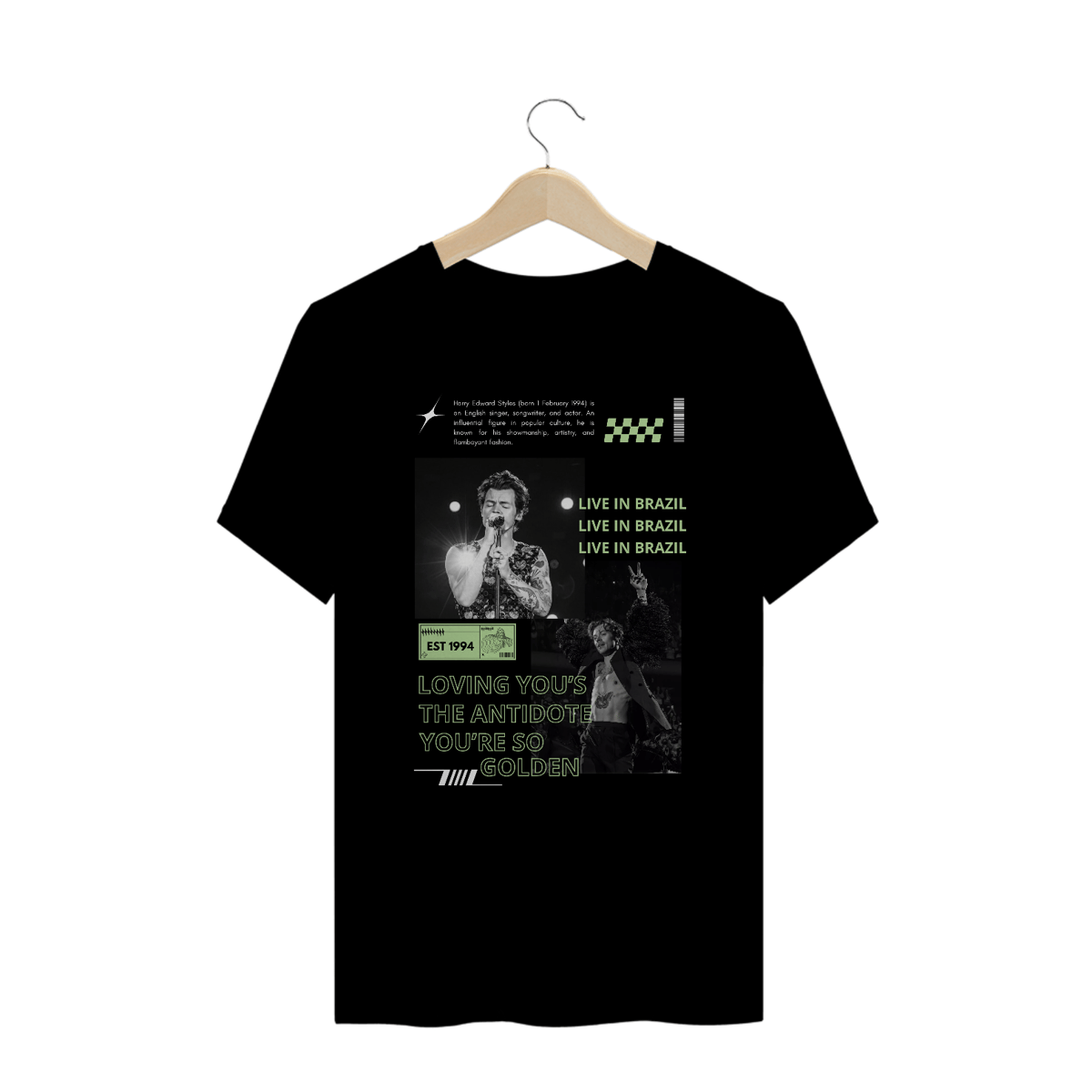 Nome do produto: Camiseta Plus Size Harry Styles Live in Brazil