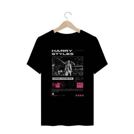Camiseta Plus Size Harry Styles São Paulo 18.07