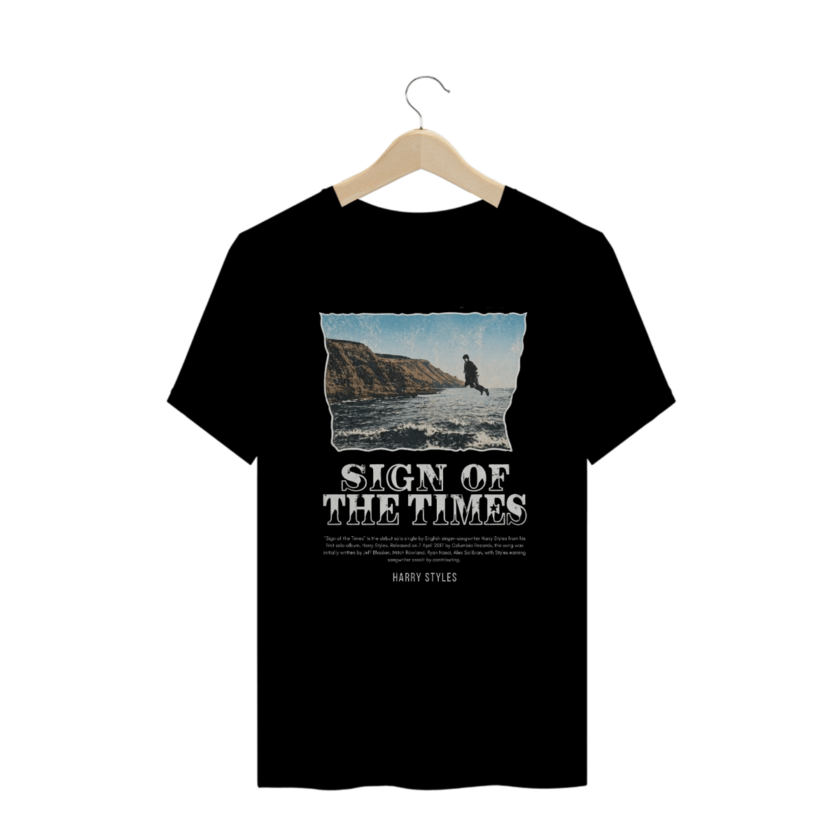 Nome do produto: Camiseta Plus Size Harry Styles Sign Of The Times (Preta)