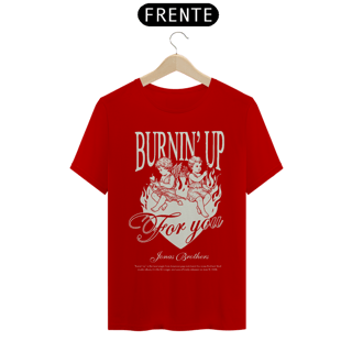Nome do produto Camiseta Jonas Brothers Burnin' Up (Preta & Vermelha)