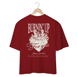 Nome do produto Camiseta Jonas Brothers Burnin' Up (Preta & Vinho)
