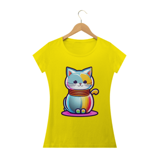 Nome do produto Cat miaw, Gato de vidro, vetor, colorido