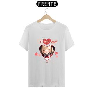Nome do produto camisa masculina I Love You ! , anime girl print