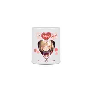 Nome do produto caneca I Love You ! , anime girl print