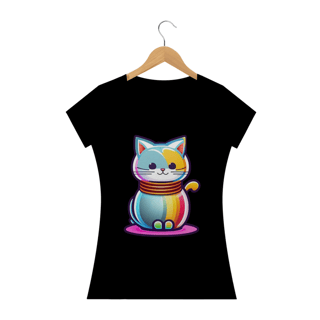 Nome do produto Cat miaw, Gato de vidro, vetor, colorido
