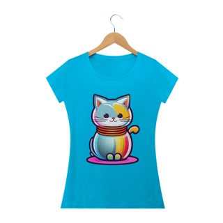 Nome do produto Cat miaw, Gato de vidro, vetor, colorido