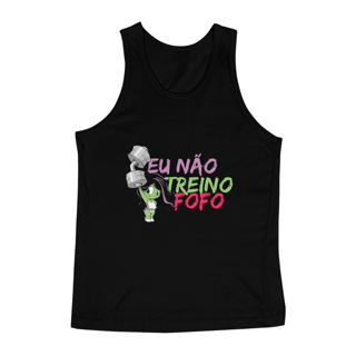Nome do produto Eu não treino Fofo Regata feminina 