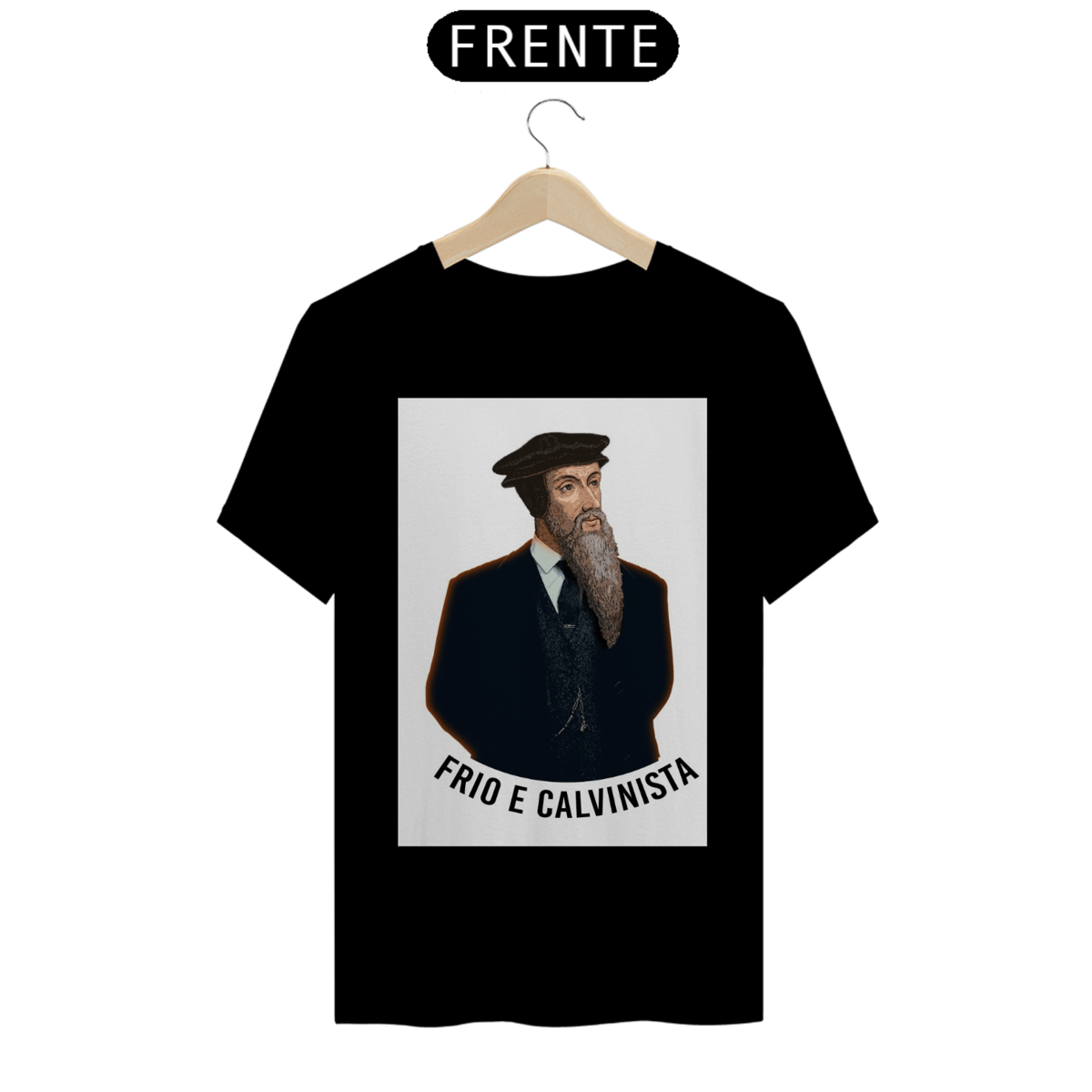Nome do produto: Camiseta Frio e Calvinista