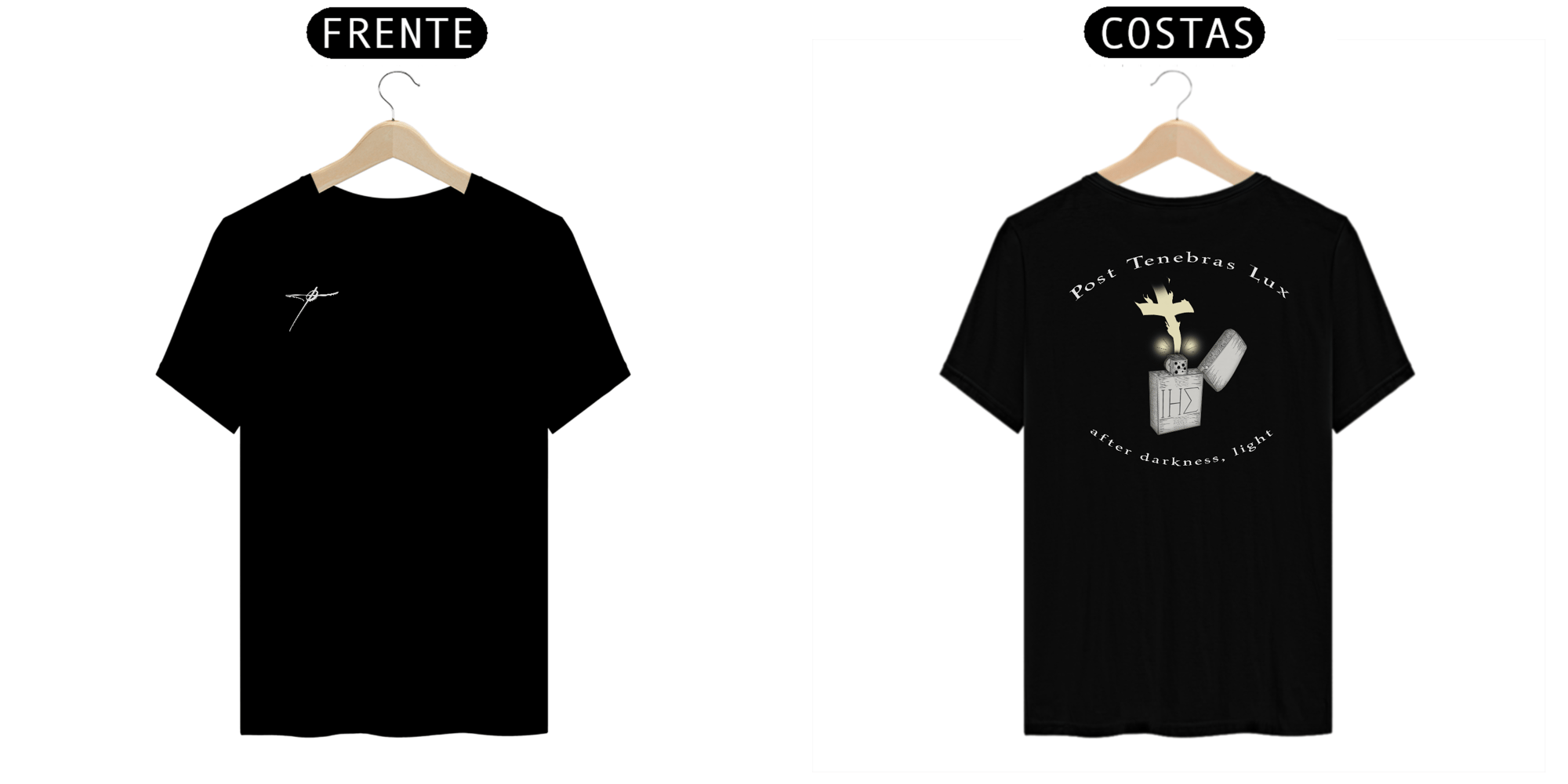 Camiseta Post Tenebras Lux Minimalista