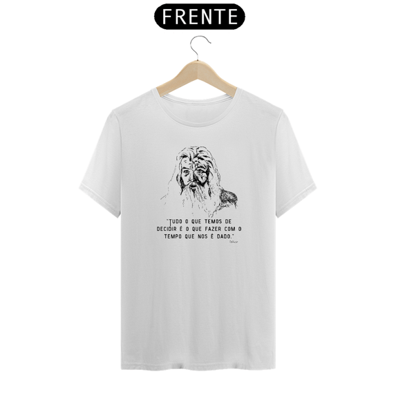 Camiseta  masculina Tolkien citação tempo