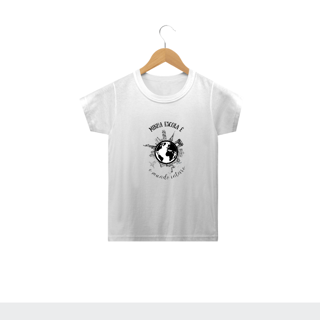 Nome do produto camiseta infantil Minha escola é o mundo todo - Clara